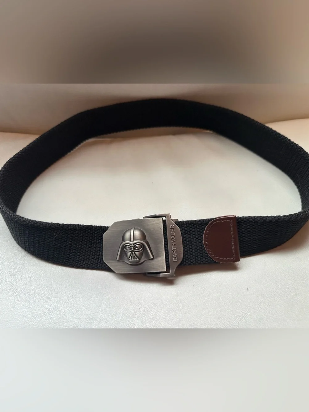 Darth Vader Black Webbing Belt with Metal Buckle